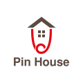 Logo pin house