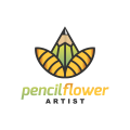 Logo Pencil Flower