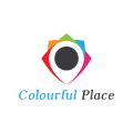 Kleurrijke plaats logo