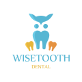 Wijze tand Tandheelkundige Logo