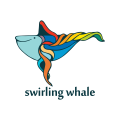 Wervelende walvis logo
