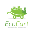 Eco winkelwagen tuinieren producten logo