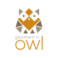 Geometrische uil Logo