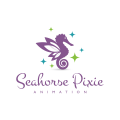 Logo Seahorse Pixie