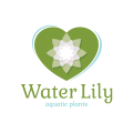 Waterlelie waterplanten Logo
