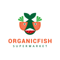 Organische vis logo