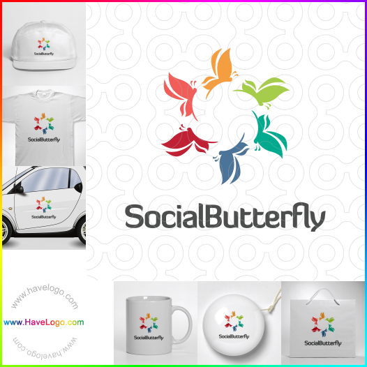 Compra un diseño de logo de Social Butterfly 60916