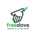 自由的鸽子Logo