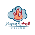 天堂和地狱比萨Logo
