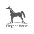 エレガントな馬ロゴ