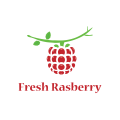 新鲜的树莓Logo