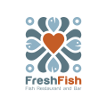 新鲜的鱼餐厅和酒吧Logo