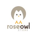 玫瑰的猫头鹰Logo