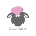 粉红色的牛奶Logo