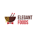 エレガントな食べ物ロゴ