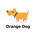 オレンジの犬ロゴ