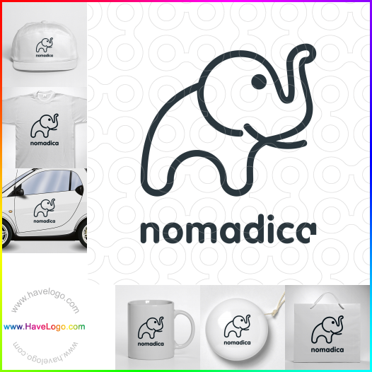 购买此nomadica大象logo设计61280