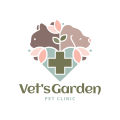 兽医的花园 宠物诊所Logo