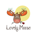 可爱的驼鹿Logo