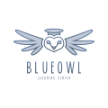 蓝色猫头鹰Logo
