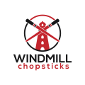 风车的筷子logo
