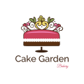 蛋糕花园面包店Logo