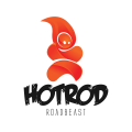 ホットロッド 野獣ロゴ
