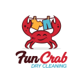 有趣的螃蟹干洗Logo