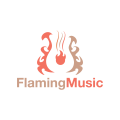 燃える音楽ロゴ